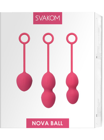 Вагинальные шарики Nova Plum Red со смещенным центром тяжести