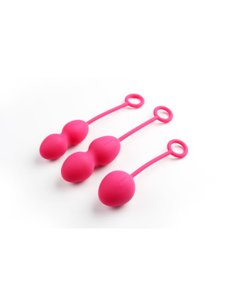 Вагинальные шарики Nova Plum Red со смещенным центром тяжести