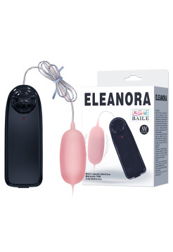 Baile Eleanora Нежно-розовое виброяйцо с пультом Baile, c вибрацией, диаметр 3.40см