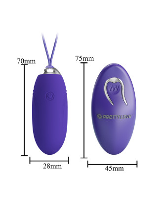 Вибростимулятор-яйцо Pretty Love, c вибрацией, длина 7.00 см, диаметр 2.80 см