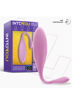 Интерактивное виброяйцо с функцией вращения Rotating Beads IntoYou, c вибрацией, длина 20.00 см, диаметр 3.40 см