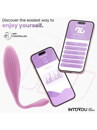 Интерактивное виброяйцо с функцией вращения Rotating Beads IntoYou, c вибрацией, длина 20.00 см, диаметр 3.40 см