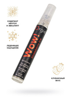 Оральный спрей с охлаждающим эффектом Orgie WOW! STRAWBERRY ICE Blowjob Spray, клубника, 10 мл