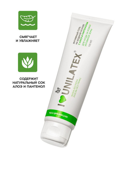 Гель-лубрикант Unilatex Gel, Алоэ Вера + Пантенол, 100 мл.