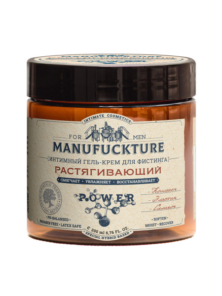 Растягивающий интимный гель-крем для фистинга с коллагеном MANUFUCKTURE 200 мл для двоих