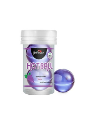 Лубрикант AROMATIC HOT BALL на масляной основе в виде двух шариков с ароматом винограда