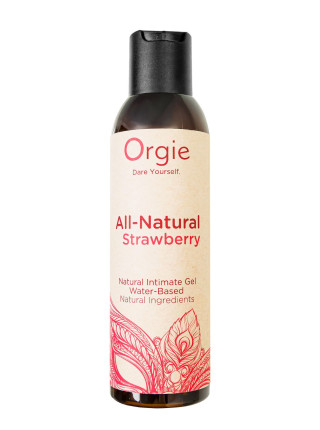 Интимный гель Orgie ALL - NATURAL STRAWBERRY на водной основе, 150 мл