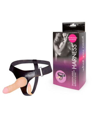 ФАЛЛОИМИТАТОР ДВОЙНОЙ (С НАРУЖНЫМ И ВНУТРЕННИМ ФАЛЛОСАМИ) НА ТРУСИКАХ, L 165 мм D 35 мм L 105 мм D 35 мм