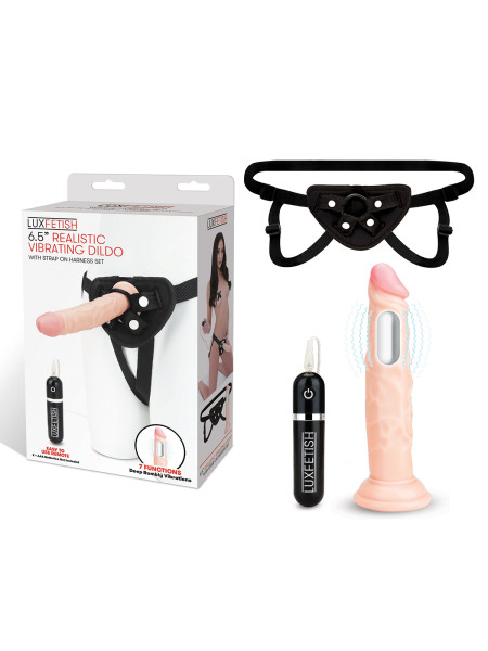 Вибрирующий фаллоимитатор со страпоном в наборе для двоих