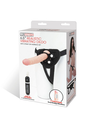 Вибрирующий фаллоимитатор со страпоном в наборе для двоих