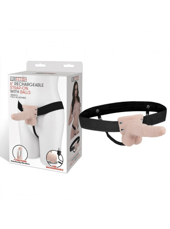 ШЕСТИДЮЙМОВЫЙ ТЕЛЕСНЫЙ СТРАПОН С USB-ЗАРЯДКОЙ размер фаллоса 18 см