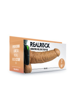Страпон - фаллопротез с вибрацией - 7''/ 18 см