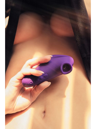 Клиторальный стимулятор, силикон, фиолетовый, 12 см 