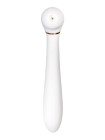 Вибратор с вакуумной стимуляцией Flovetta JASMINE, силикон, белый, 23 см