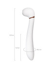 Вибратор с вакуумной стимуляцией Flovetta JASMINE, силикон, белый, 23 см