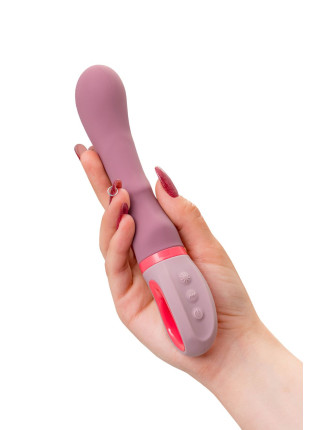 Вибратор Flovetta ROSE, силикон, розовый, 19 см
