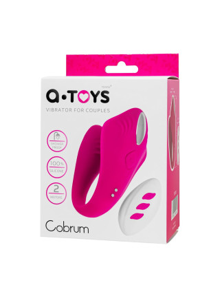 Вибратор для пар A-Toys by TOYFA Cobrum, силикон, розовый, 9,6 см