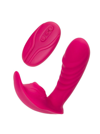 Стимулятор точки G с вакуум-волновой стимуляцией JOS Shani, силикон, розовый, 12 см