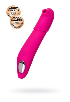 Стимулятор 2 в 1: с пульсацией и вакуум-волновой стимуляцией JOS Oscar, силикон, розовый, 20,5 см