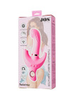 Вибратор поворотный c клиторальным стимулятором JOS Twistme, силикон, розовый, 19,5 см