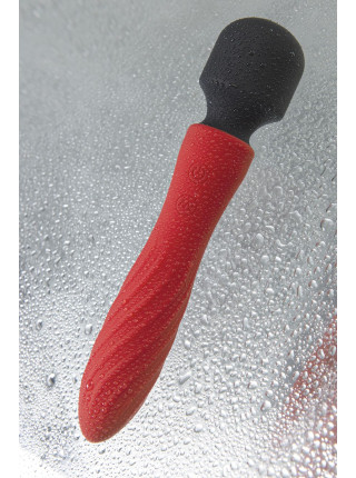 Двусторонний вибромассажер Black&Red by TOYFA, силикон, красный, 21 см