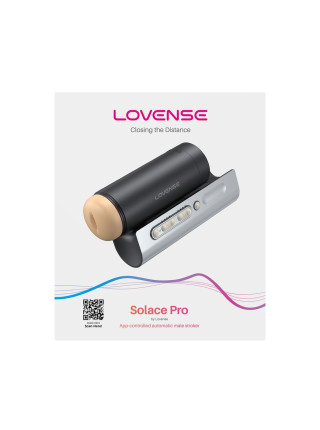 Вибромастурбатор нереалистичный LOVENSE Solace PRO, TPE, черный, 23,1 см