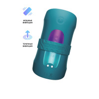 Вибромастурбатор с осцилляцией LOVENSE Gush 2, силикон, бирюзовый