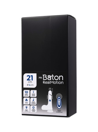 Вибратор-пульсатор реалистичный, Mr.Baton, RealMotion, силикон, 21см, Ø4