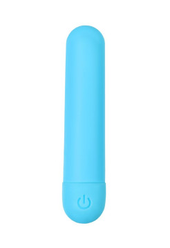 Вибропуля A-toys MURR, силикон, голубой, 10 см, 10 режимов вибрации