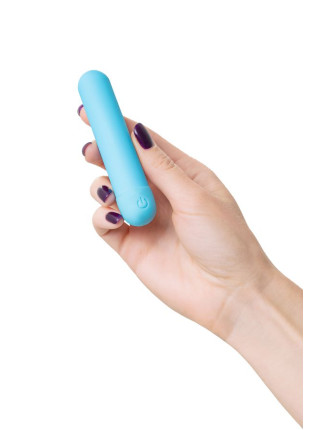 Вибропуля A-toys MURR, силикон, голубой, 10 см, 10 режимов вибрации