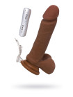 Реалистичный вибратор RealStick Elite Mulatto, коричневый, 16 см