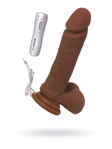 Реалистичный вибратор RealStick Elite Mulatto, коричневый, 16 см