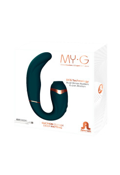 My G Вибромассажёр зоны G с клиторальным стимулятором чёрный Adrien Lastic , c вибрацией, длина 17.40 см, диаметр 4.30 см