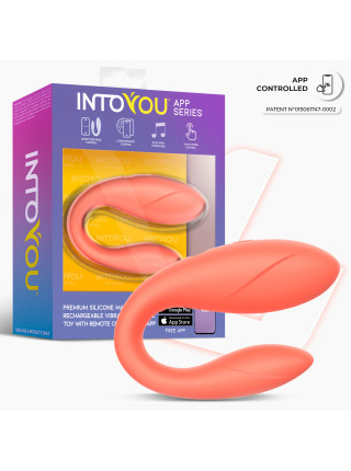 Интерактивный вибростимулятор для пар Couple Toy Salmon IntoYou, c вибрацией, длина 9.20 см, диаметр 3.30 см