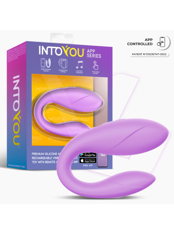 Интерактивный вибромассажёр для пар Couple Toy Lavender IntoYou, c вибрацией, длина 9.20 см, диаметр 3.30 см