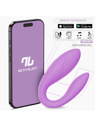 Интерактивный вибромассажёр для пар Couple Toy Lavender IntoYou, c вибрацией, длина 9.20 см, диаметр 3.30 см