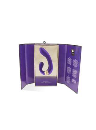 MIYO Гибкий вибростимулятор для клитора и зоны G с двумя моторами, ярко-фиолетовый SHUNGA, c вибрацией, длина 18.50 см, диаметр 3.70 см