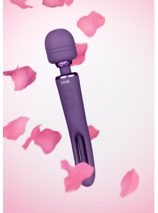 Двусторонний WAND Kiku с инновационным стимулятором зоны G(фиолетовый)