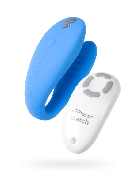 Вибратор для пар We-Vibe Match голубой 10 режимов вибраций и 10 скоростей