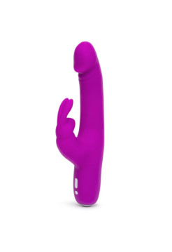 Вибратор Happy Rabbit Slimline Realistic перезаряжаемый, фиолетовый