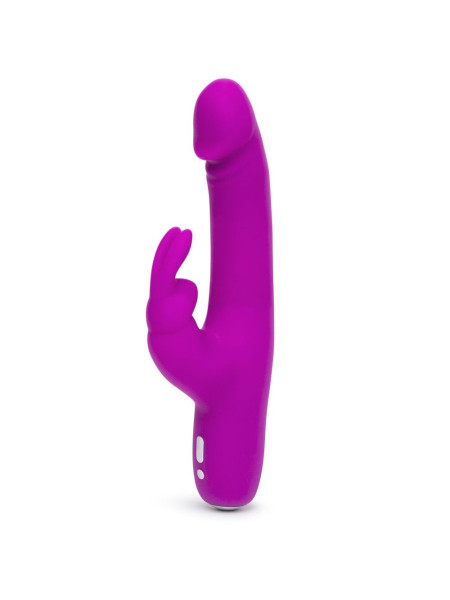 Вибратор Happy Rabbit Slimline Realistic перезаряжаемый, фиолетовый