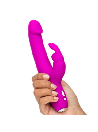 Вибратор Happy Rabbit Slimline Realistic перезаряжаемый, фиолетовый