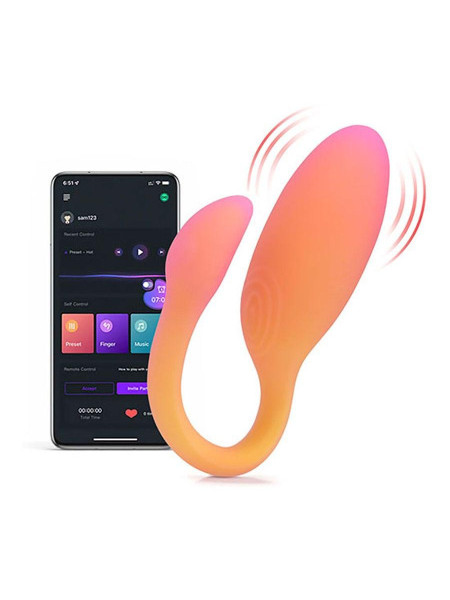Вибратор Magic Motion Flamingo Max оранжевый сочетает функции тренажёра Кегеля и вибратора