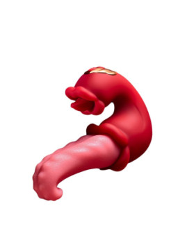 Вибратор-язык с вакуумной стимуляцией клитора