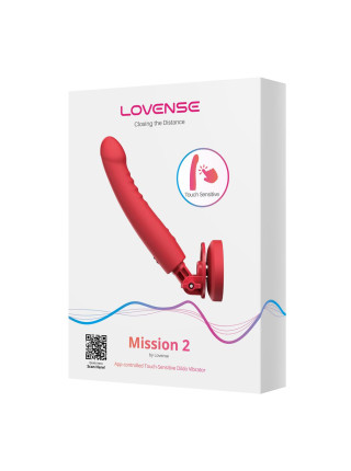 Дилдо-вибратор LOVENSE Mission 2 с технологией Touch-Sense, силикон, красный, 27,2 см 