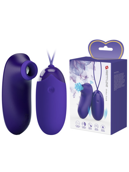 Набор: Вакуумный стимулятор и виброяйцо с пультом управления Pretty Love, c вибрацией