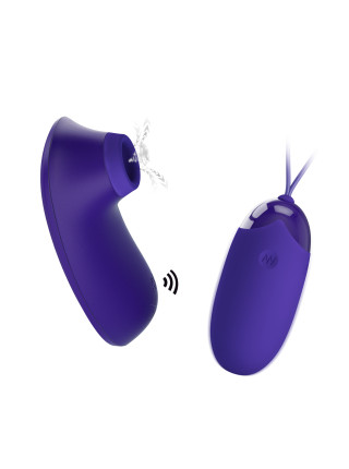 Набор: Вакуумный стимулятор и виброяйцо с пультом управления Pretty Love, c вибрацией