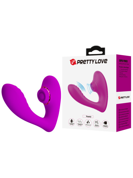 Стимулятор клитора PRETTY LOVE сочетает в себе 10 режимов вибрации и 7 функций пульсации