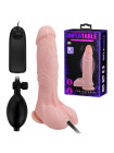 Вибромассажер реалистик на присоске увеличивающийся в размере Baile, c вибрацией, длина 19.50 см, диаметр 4.30 см