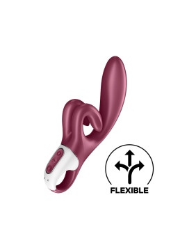Вибромассажёр-кролик Touch me красный SATISFYER, c вибрацией, длина 22.00 см